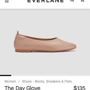 Everlane The Day Glove Italian Leather Flats size9 tan